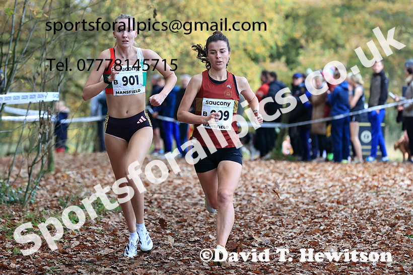Senior Womens 2024 National Cross Country Relays, Berry Hill Park, Mansfield.   Photo: David T. Hewitson/Sports for All Pics